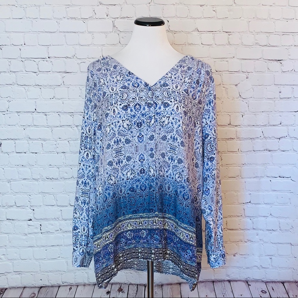{Simply Emma} Gorgeous Boho Blouse Sz 3X
